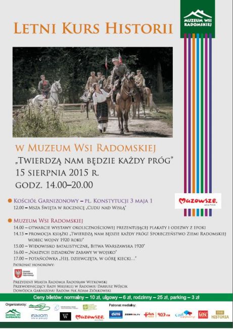 Letni Kurs Historii w Muzeum Wsi Radomskiej - ramowy program