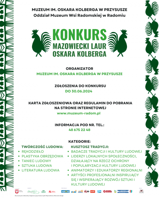 Konkurs na Mazowiecki Laur Oskara Kolberga