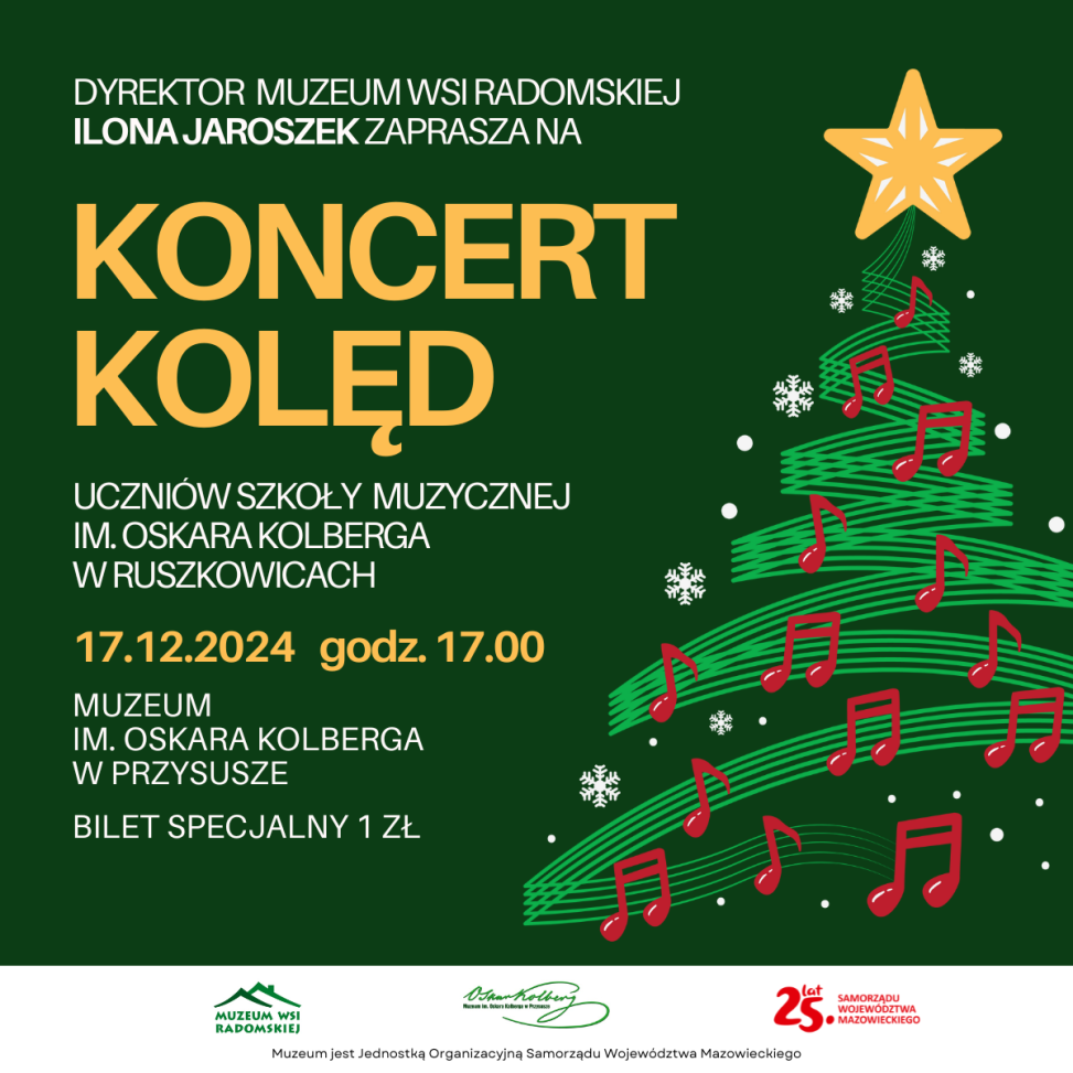 Koncert Kolęd w wykonaniu uczniów Szkoły Muzycznej im. Oskara Kolberga w Ruszkowicach