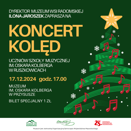 Koncert Kolęd w wykonaniu uczniów Szkoły Muzycznej im. Oskara Kolberga w Ruszkowicach