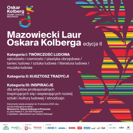 Ruszył nabór wniosków do 2. edycji Nagrody „Mazowiecki Laur Oskara Kolberga”