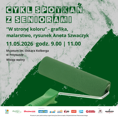 „Cykl spotkań z seniorami”- spotkanie na wystawie czasowej „W stronę koloru” grafika, malarstwo, rysunek Aneta Szwaczyk
