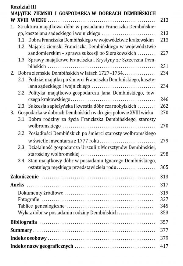 Dembińscy herbu Rawicz w XVIII wieku. Genealogia - działalność publiczna - gospodarka , Kamil Szpunar