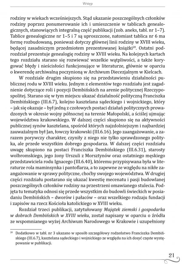 Dembińscy herbu Rawicz w XVIII wieku. Genealogia - działalność publiczna - gospodarka , Kamil Szpunar