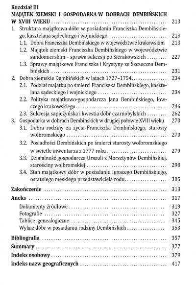 Dembińscy herbu Rawicz w XVIII wieku. Genealogia - działalność publiczna - gospodarka , Kamil Szpunar