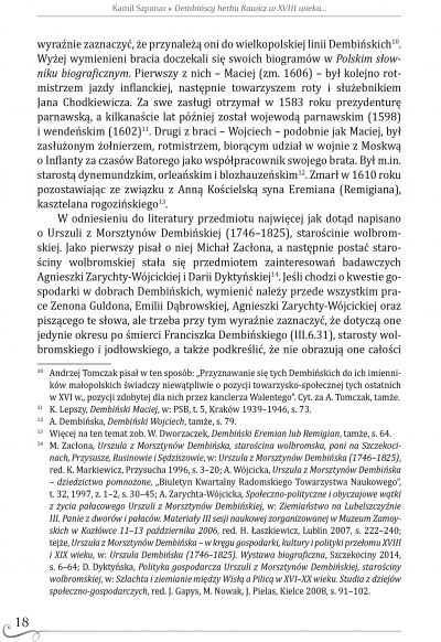 Dembińscy herbu Rawicz w XVIII wieku. Genealogia - działalność publiczna - gospodarka , Kamil Szpunar