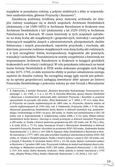 Dembińscy herbu Rawicz w XVIII wieku. Genealogia - działalność publiczna - gospodarka , Kamil Szpunar