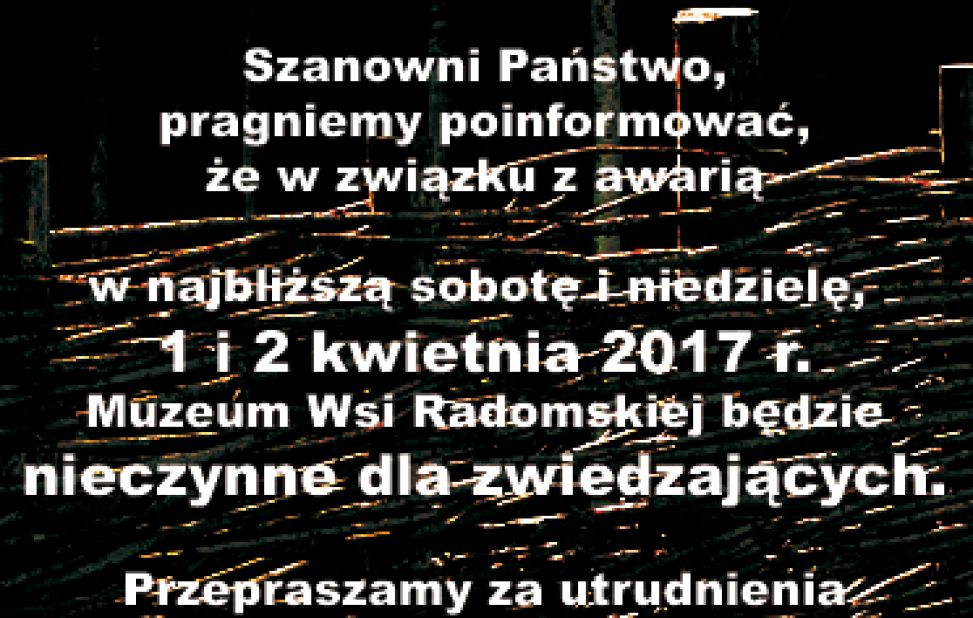 Muzeum nieczynne dla zwiedzajacych