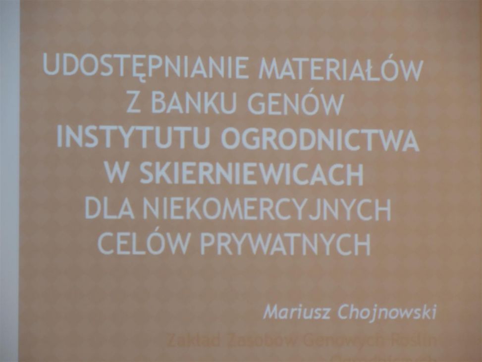 Ochrona i upowszechnianie zasobów genowych starych odmian roślin ogrodniczych