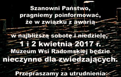 Muzeum nieczynne dla zwiedzajacych