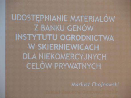 Ochrona i upowszechnianie zasobów genowych starych odmian roślin ogrodniczych